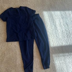 Mandala navy scrubs jogger pants